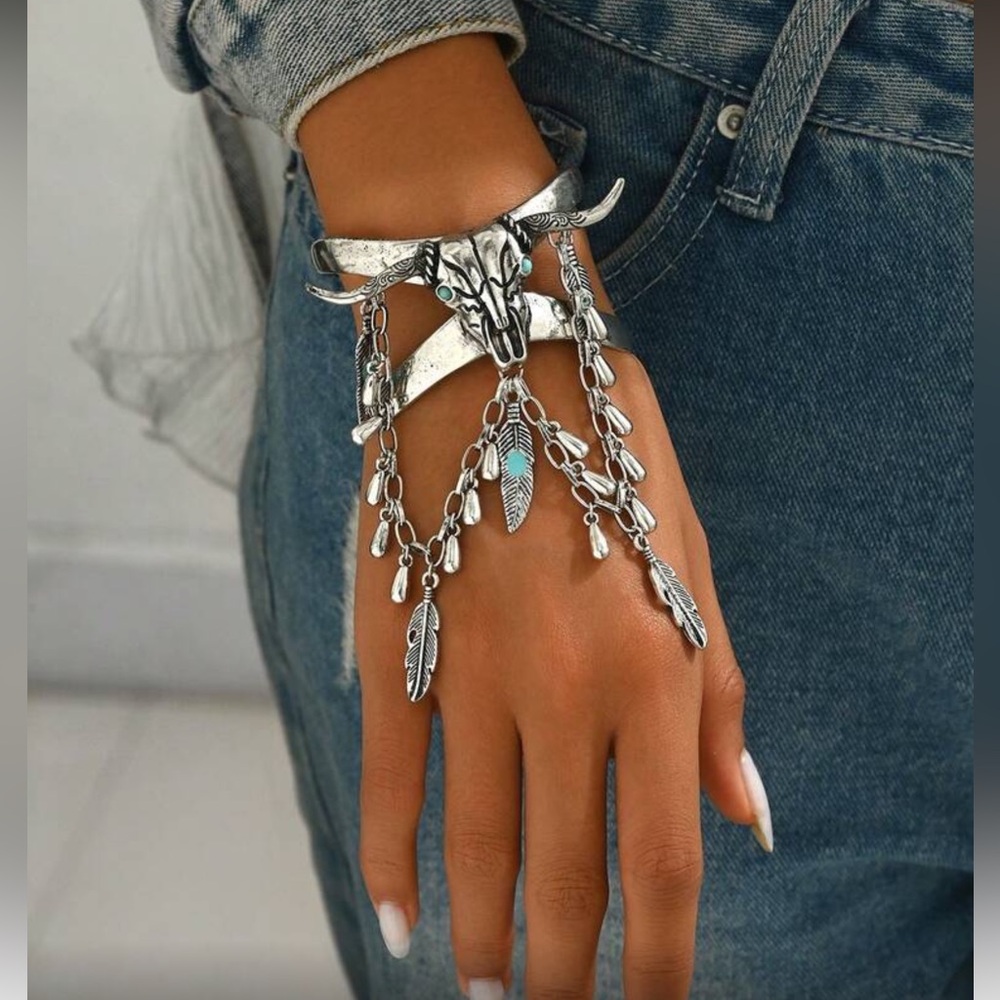 Bohemian western cuff bracelet